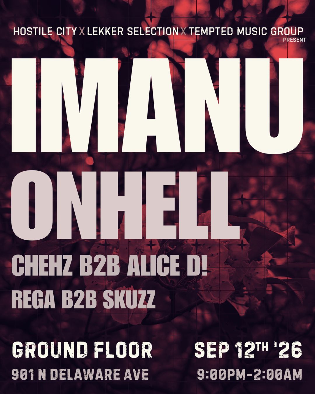 IMANU presented by Hostile City x Lekker Selection x Tempted Music Group