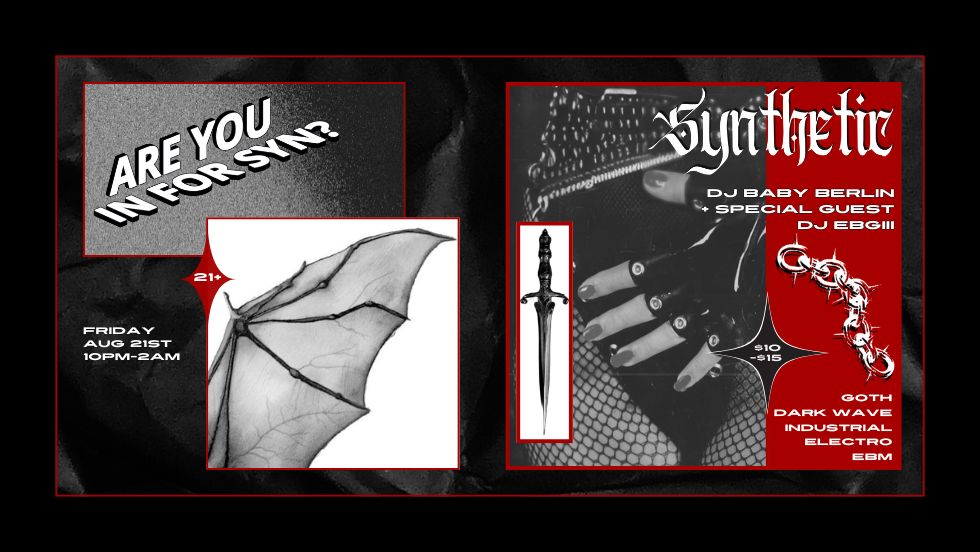 ☥ SYNTHETIC ☥ - Goth Electro Industrial Dark Wave EBM Party