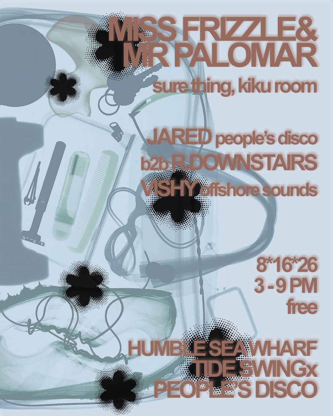 Tide Swing x People's Disco on the Pier with Miss Frizzle & Mr Palomar, r.downstairs, & Vishy