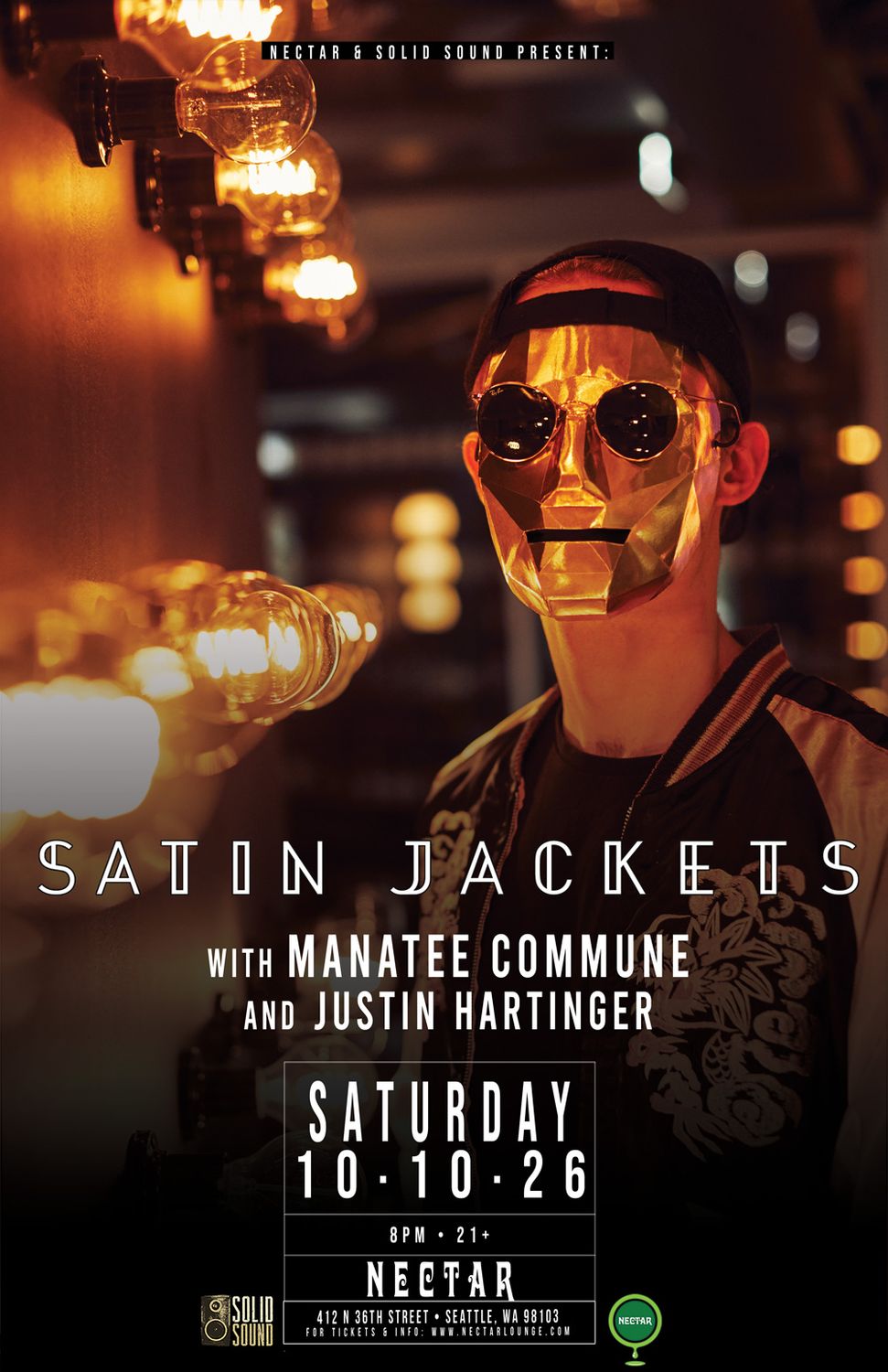 Satin Jackets with Manatee Commune and Justin Hartinger