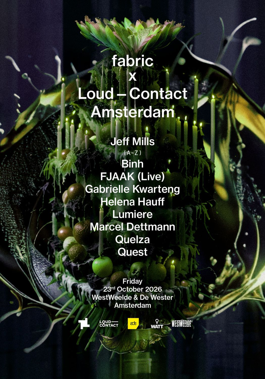 fabric x Loud-Contact: Jeff Mills, FJAAK (Live), Marcel Dettmann, Helena Hauff, Quest, Quelza