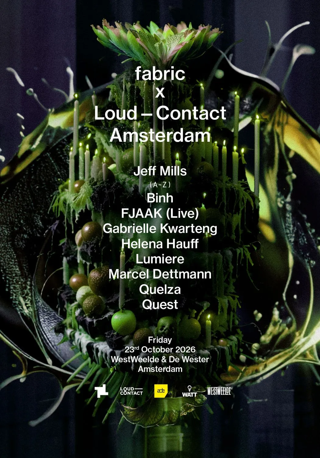 fabric x Loud-Contact: Jeff Mills, FJAAK (Live), Marcel Dettmann, Helena Hauff, Quest, Quelza