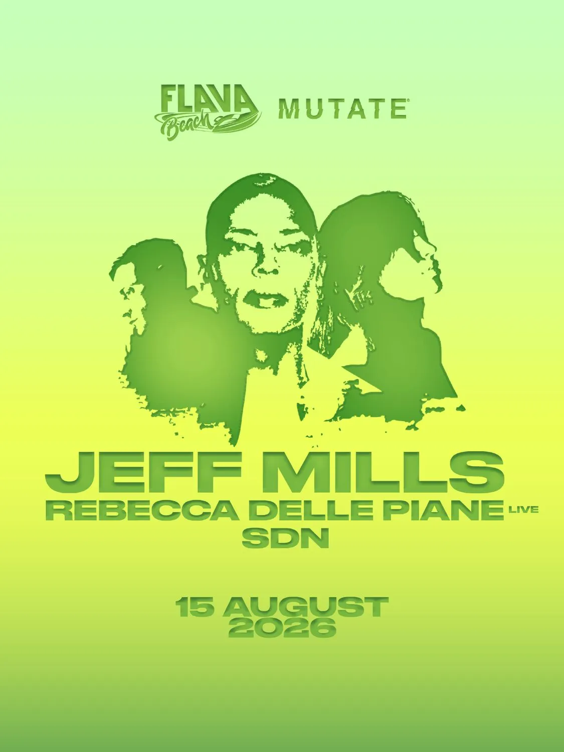 Mutate pres. Jeff Mills, Rebecca Delle Piane, SDN