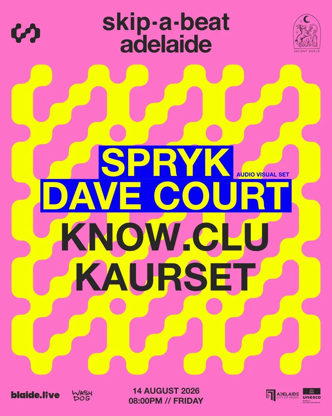 skip-a-beat Adelaide - SPRYK x Dave Court, Kaurset, know.clu