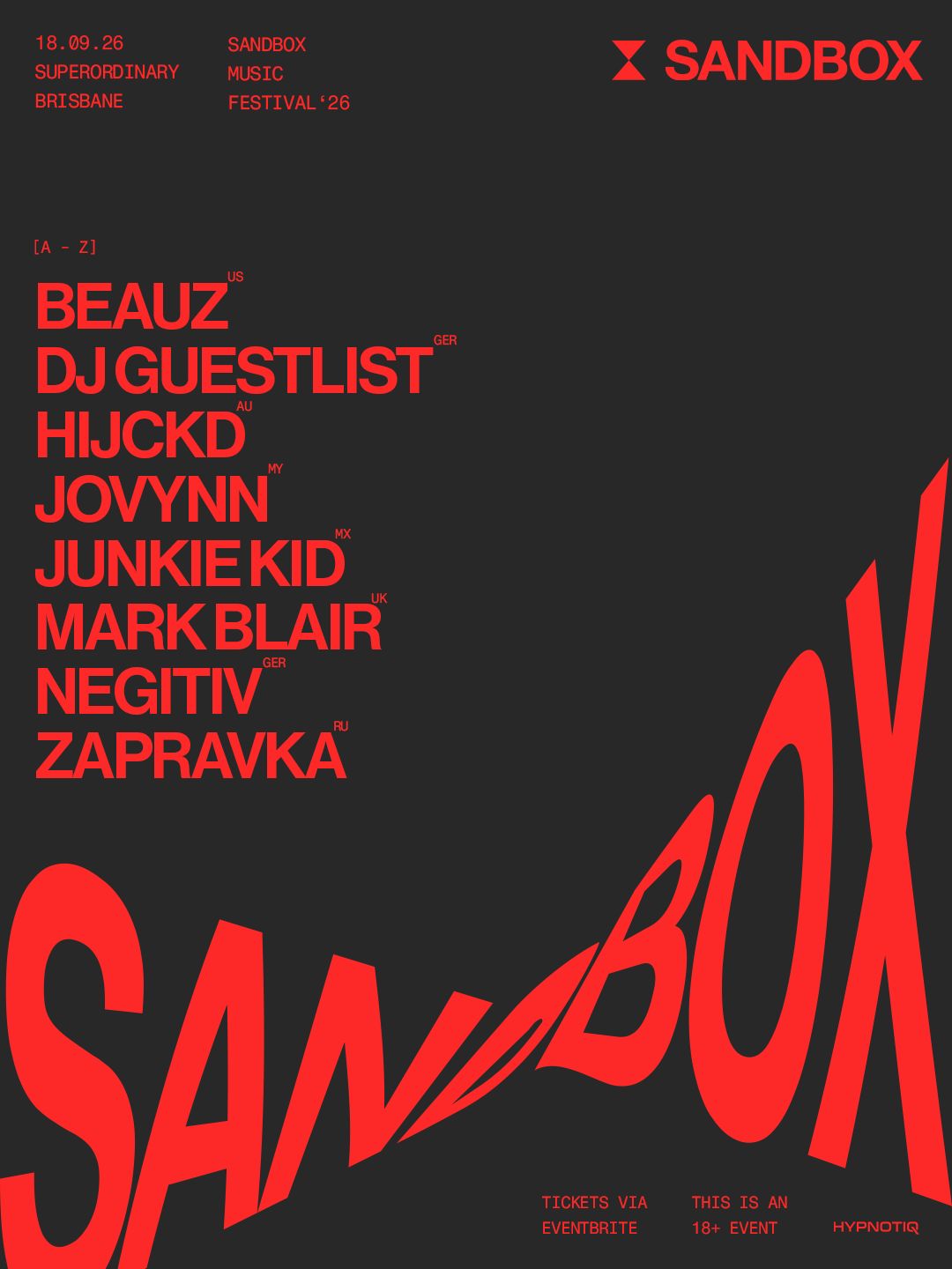 Sandbox Music Festival Brisbane 2026