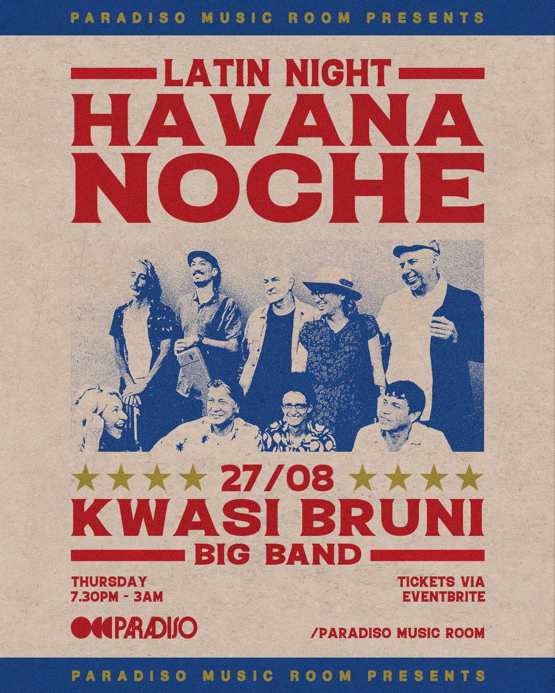 Paradiso presents Havana Noche with Kwasi Bruni Big Band