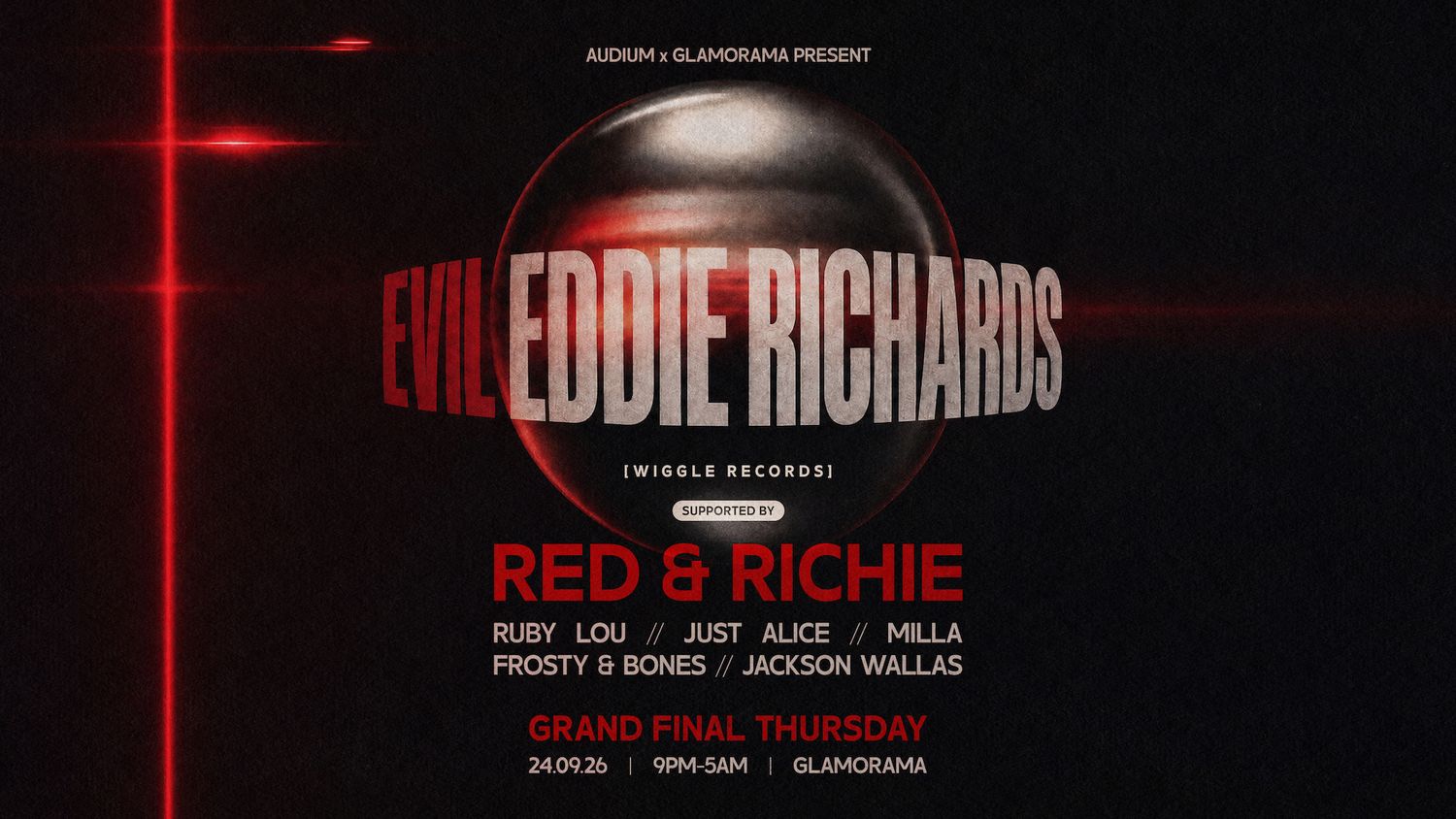 Evil Eddie Richards at Glamorama - Grand Final Weekend