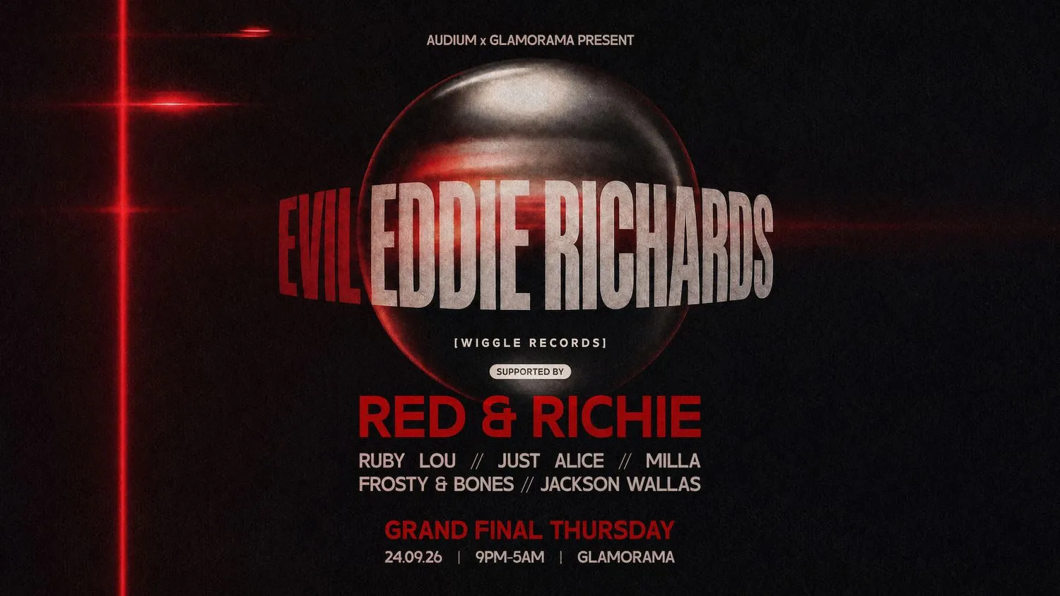 Evil Eddie Richards at Glamorama - Grand Final Weekend