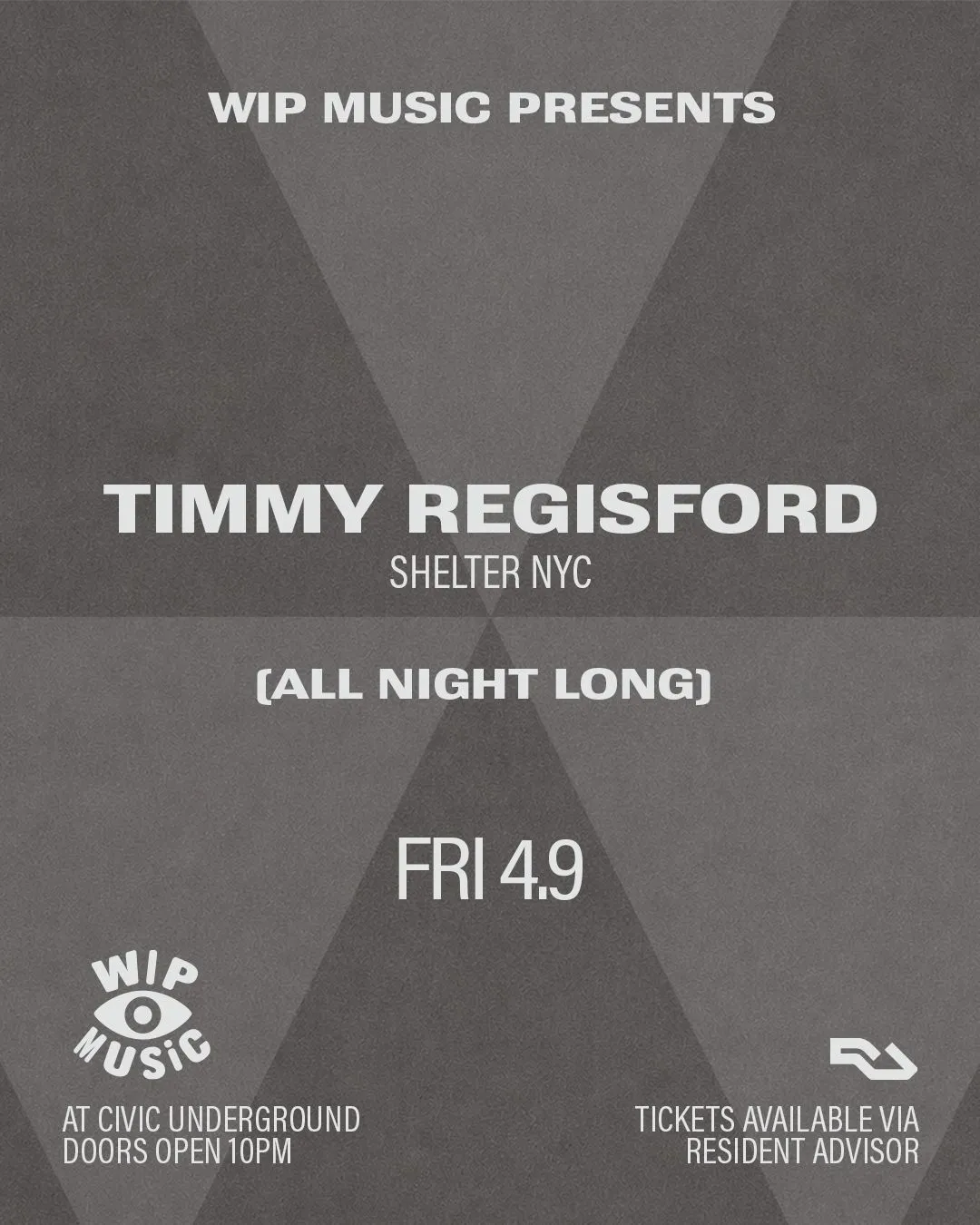 WIP Music presents. Timmy Regisford (Shelter NYC) 6 Hour Dj Set