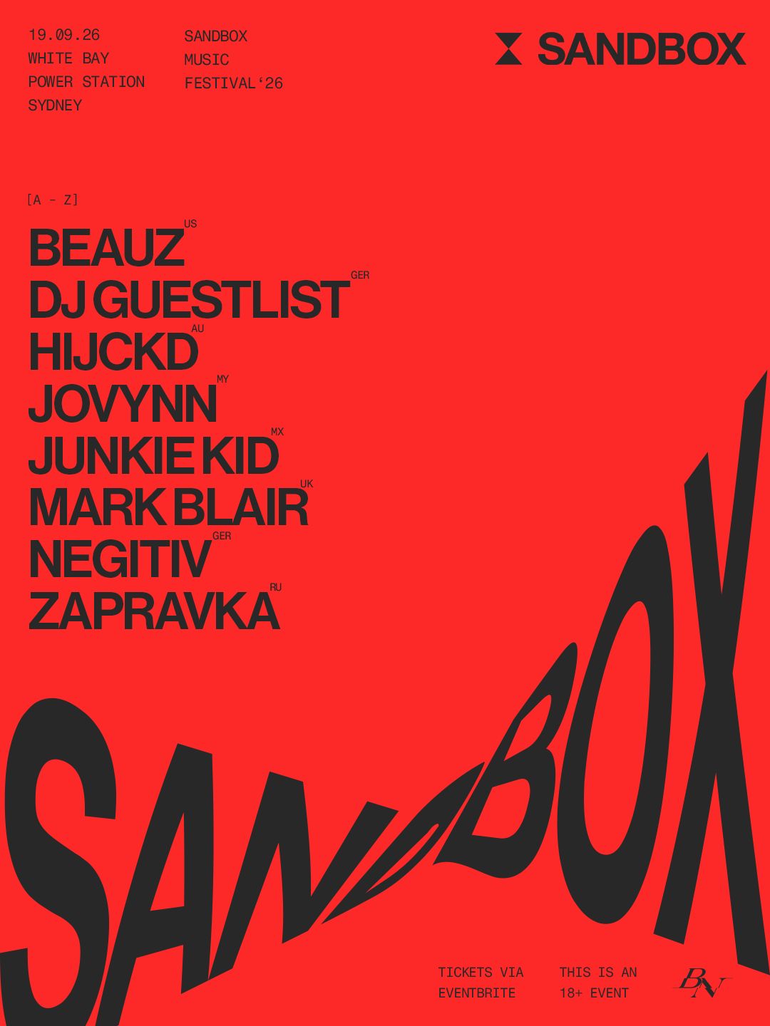 Sandbox Music Festival Sydney 2026