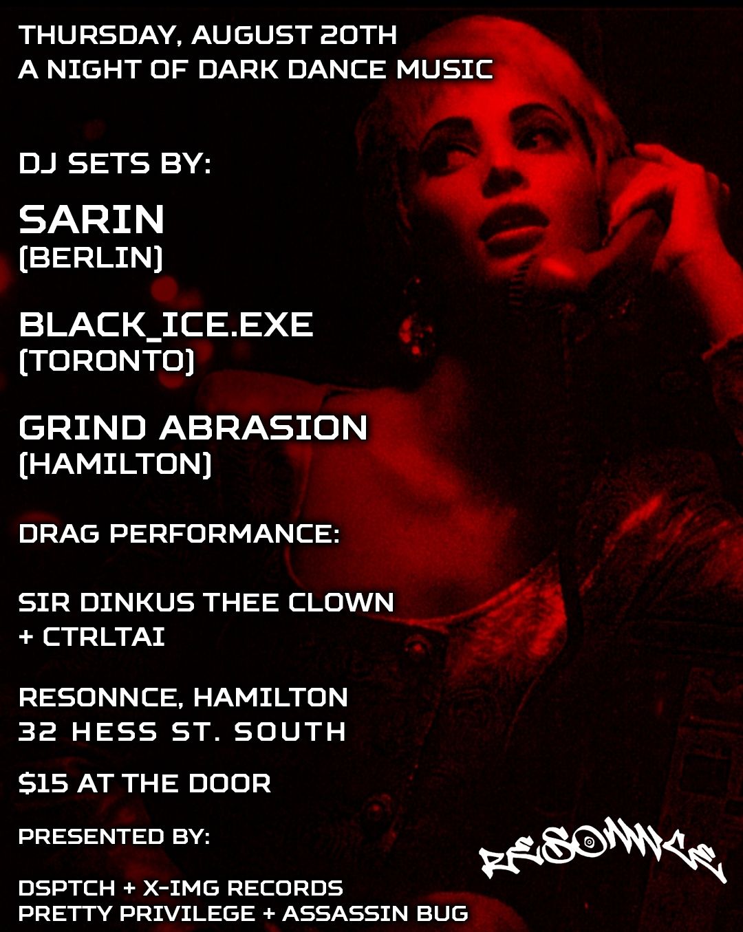 GOTH NIGHT with SARIN/Black_Ice_exe/Grind Abrasion/Sir Dinkus & Ctrltai