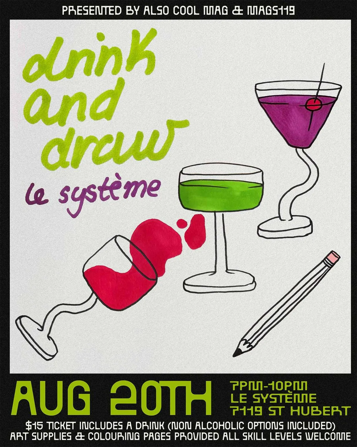 Also Cool presents: Drink n' Draw