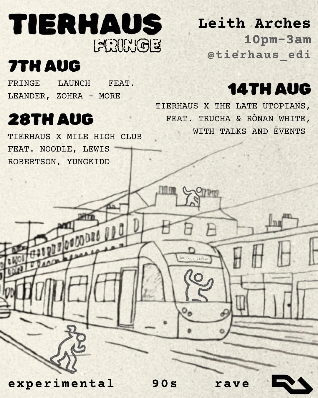 Tierhaus Fringe invites Trucha & Rònan White, with talks and events from The Late Utopians