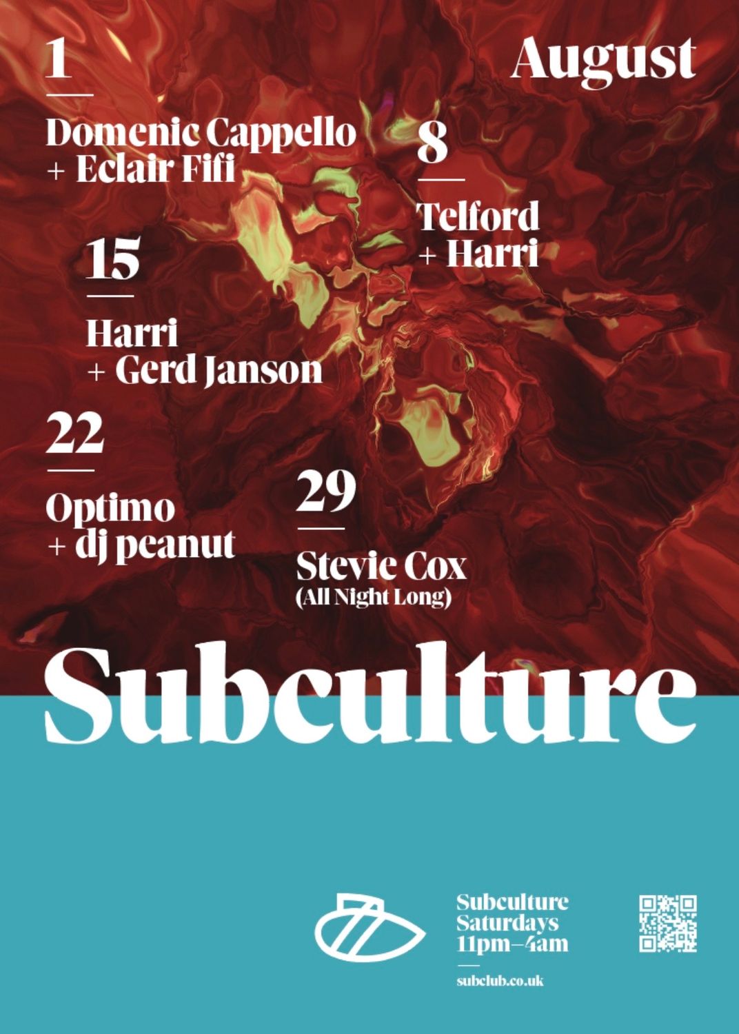 Subculture w/ Optimo + dj peanut