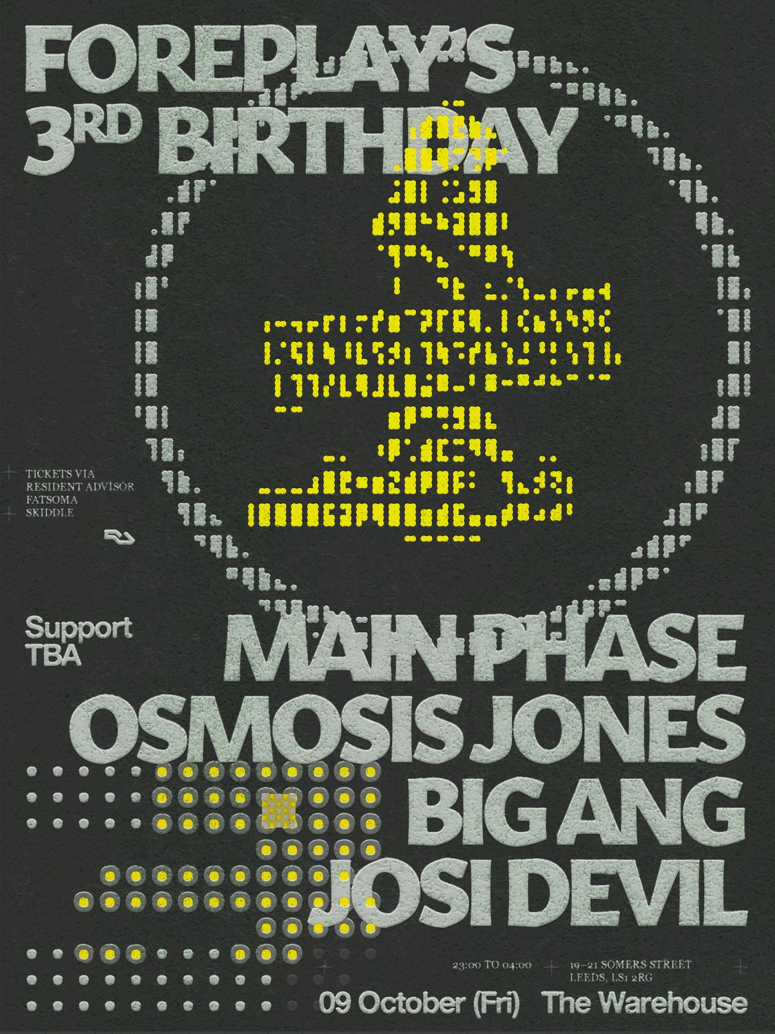 Foreplay 3rd Bday: MainPhase + Osmosis Jones + Big Ang + Josi Devil