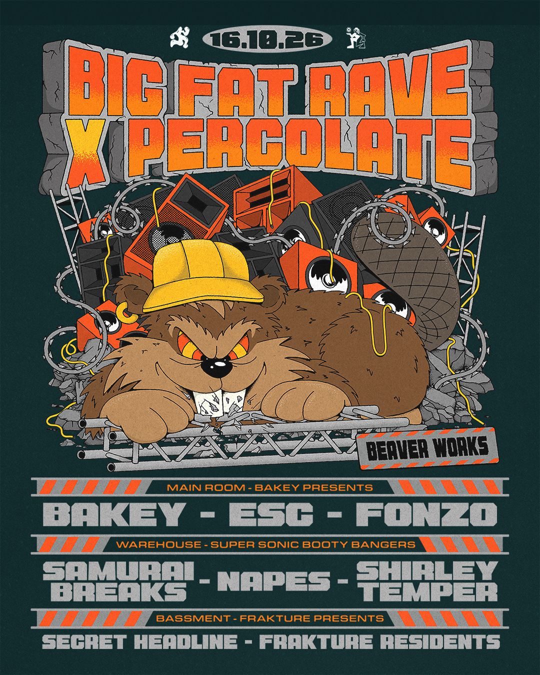 Big Fat Rave: Bakey, Samurai Breaks, Napes, ESC, Fonzo, Shirley Temper & More