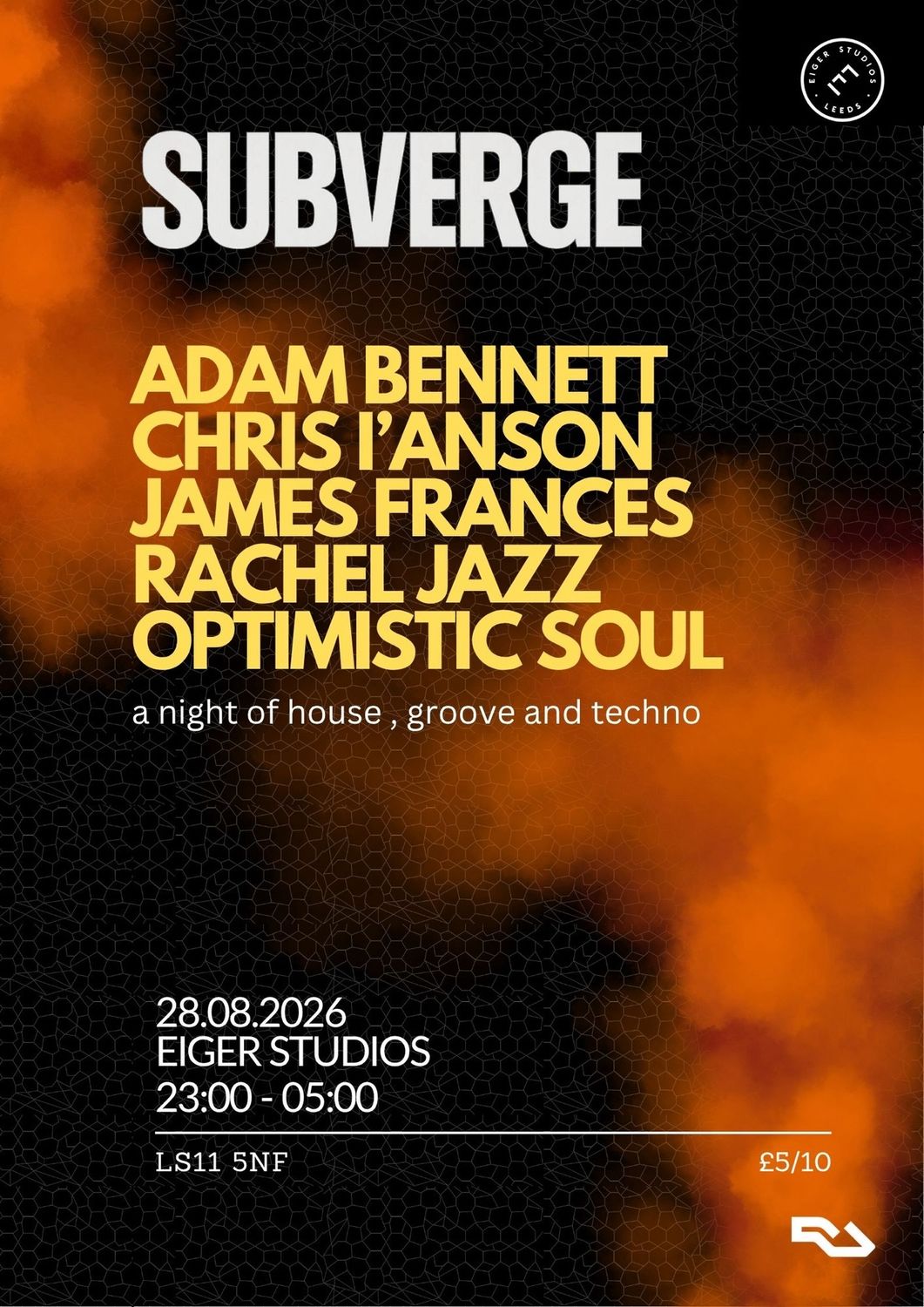 SUBVERGE W/ James Frances, Rachel Jazz, Chris I'Anson, Adam Bennett & Optimistic Soul