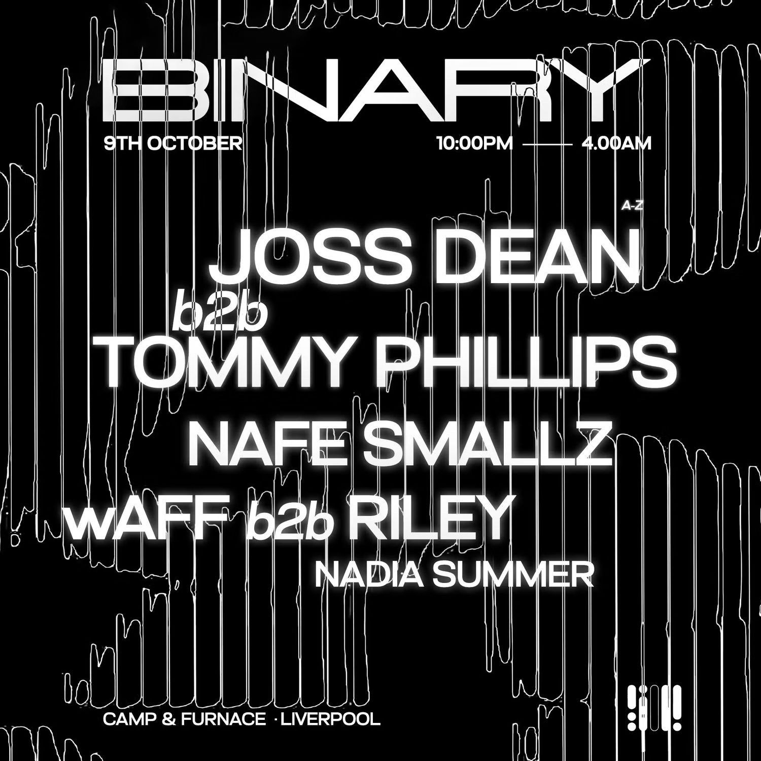 BINARY Presents Joss Dean b2b Tommy Phillips