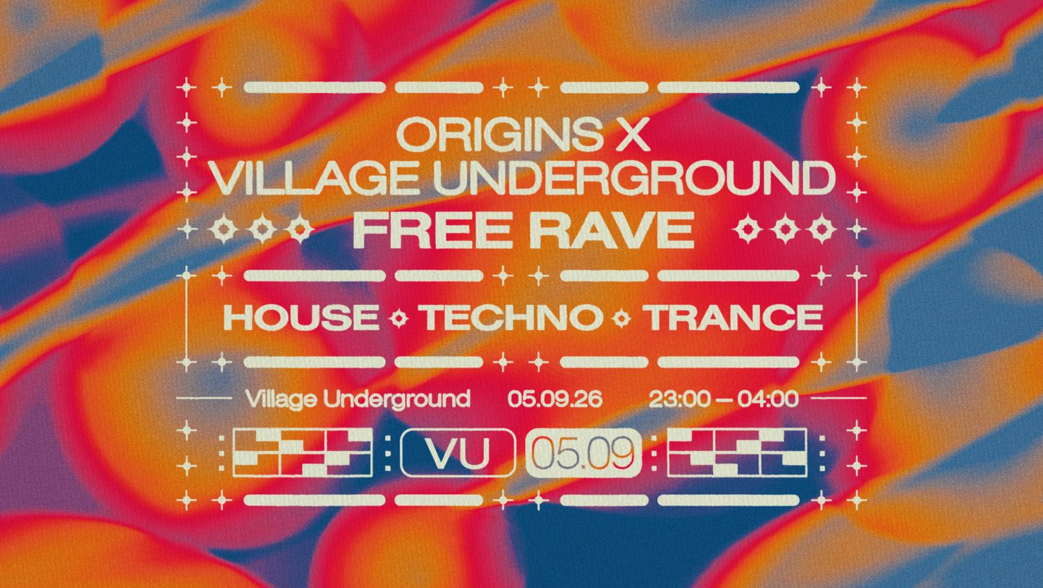 Origins x VU Free Rave: House Techno Trance