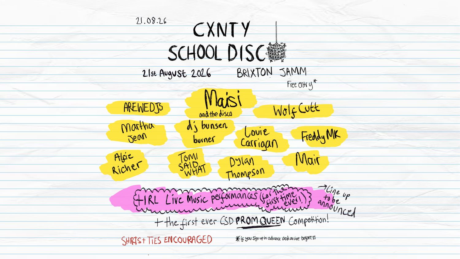 The Cxnty School Disco - Summer School