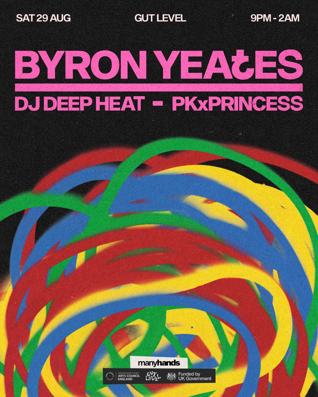 Gut Level presents: Byron Yeates (Adonis / Radiant Records), DJ Deep Heat & PKxPrincess