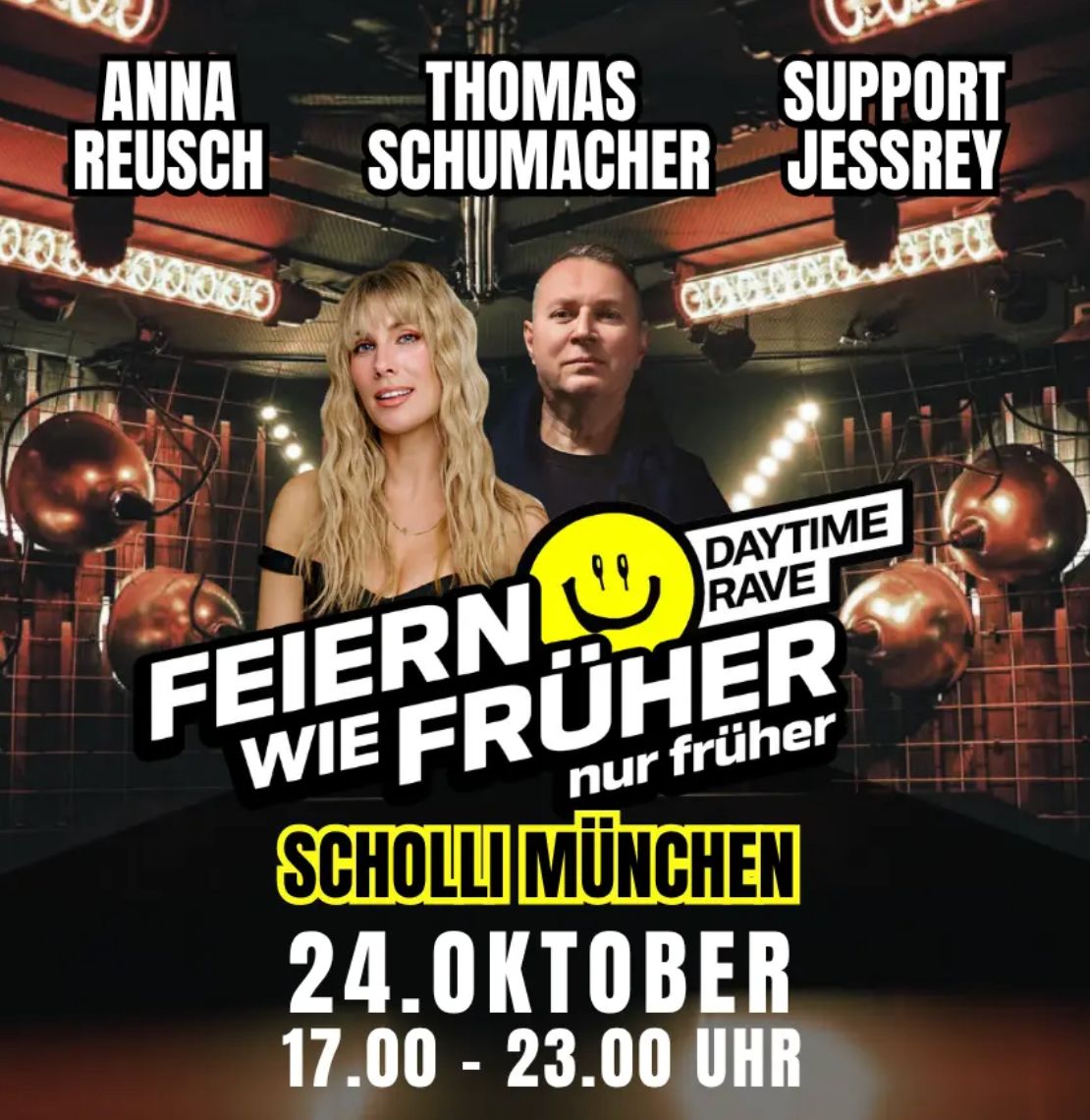 Feiern wie früher - nur früher! Der DAY RAVE mit Anna Reusch & Thomas Schumacher
