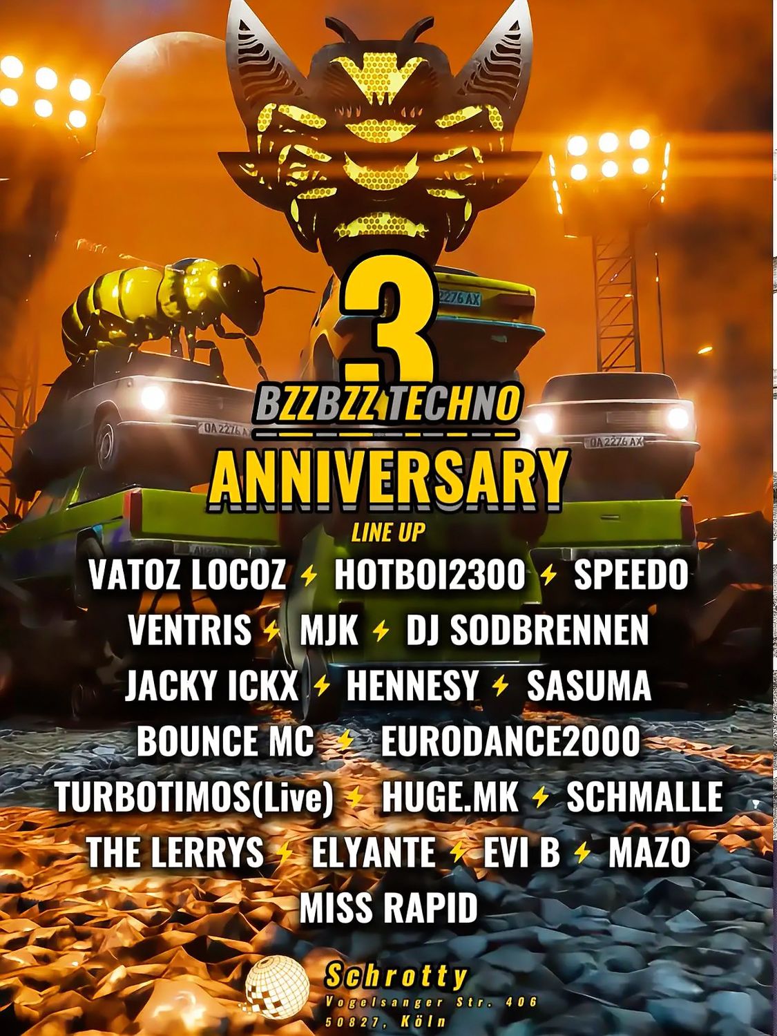BZZBZZ TECHNO 3 YEAR ANNIVERSARY
