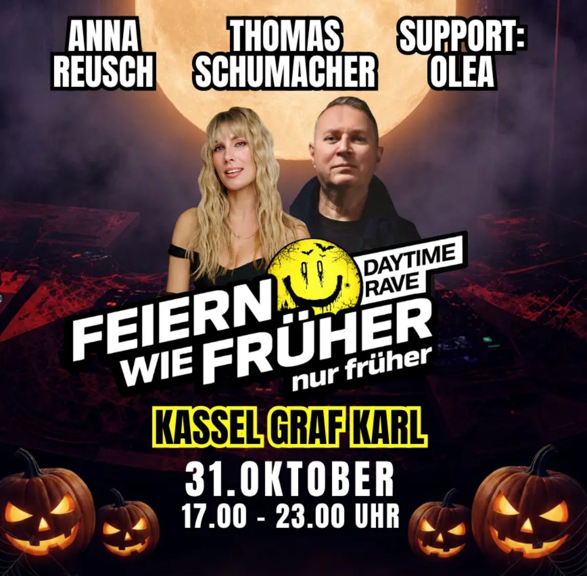 Feiern wie früher - nur früher! Der DAY RAVE mit Anna Reusch & Thomas Schumacher