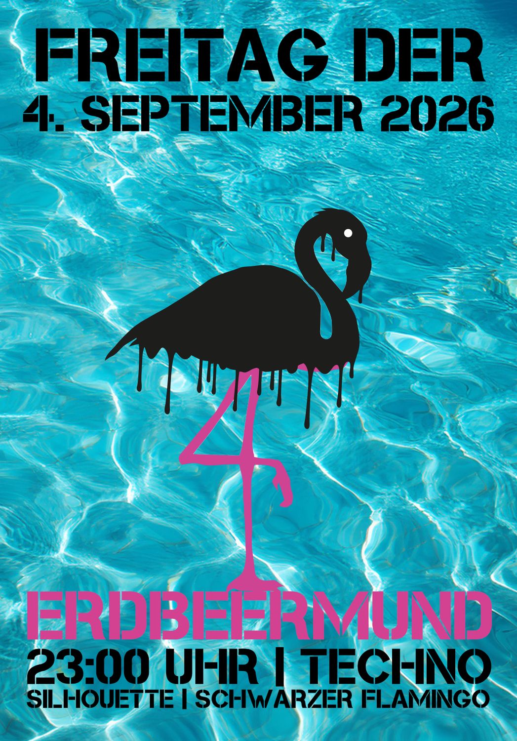 Schwarzer Flamingo