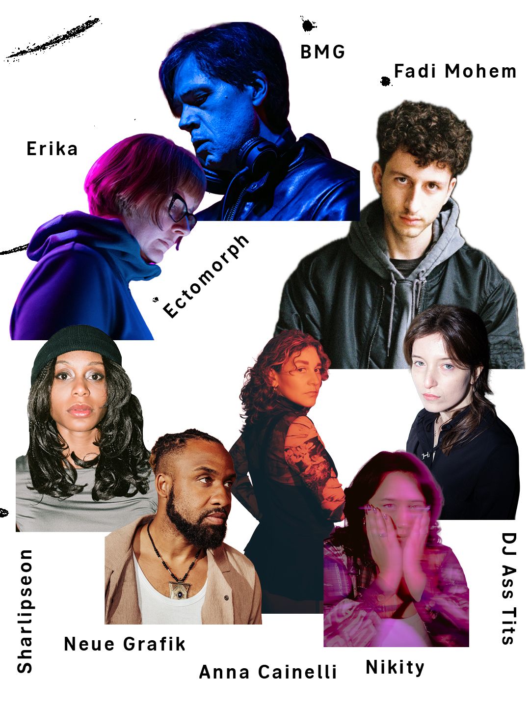 Clubnight - Erika, BMG, Ectomorph, Fadi Mohem, Week-End Fest