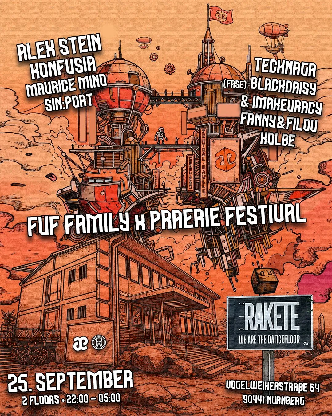 FUF Family x Praerie Festival at Rakete Nürnberg with Alex Stein, Konfusia uvm