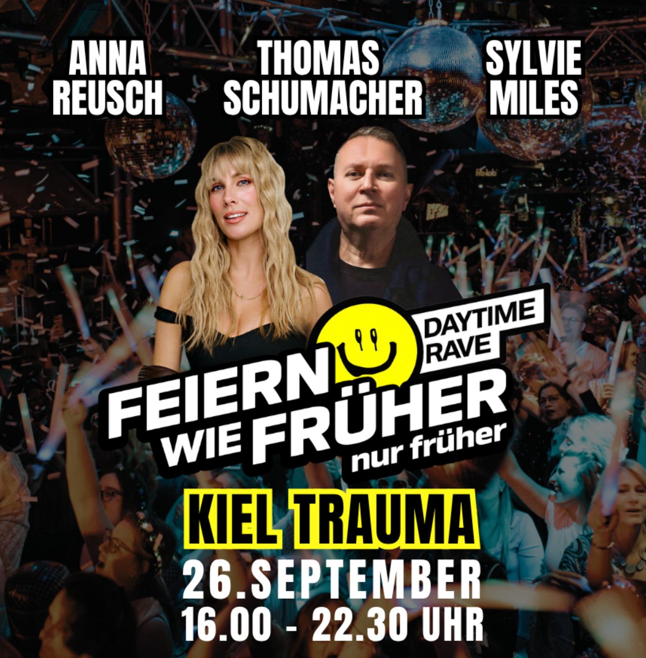 Feiern wie früher - nur früher! Der DAY RAVE mit Anna Reusch & Thomas Schumacher