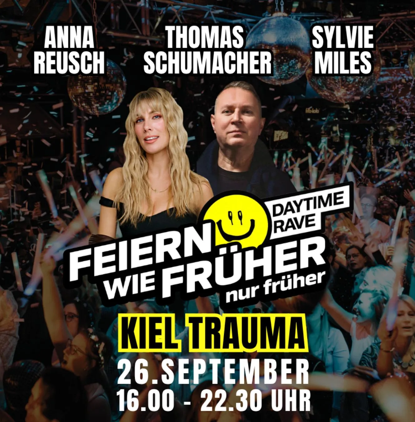 Feiern wie früher - nur früher! Der DAY RAVE mit Anna Reusch & Thomas Schumacher
