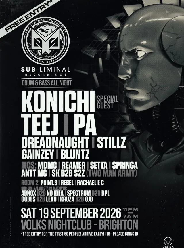 Sub-liminal Recordings presents: Konichi, Teej, PA & More