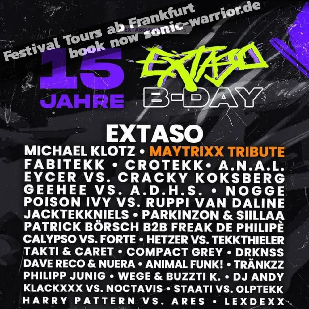 Bus zu 15 Jahre Extaso ins Glashaus, Worbis (Tekk)