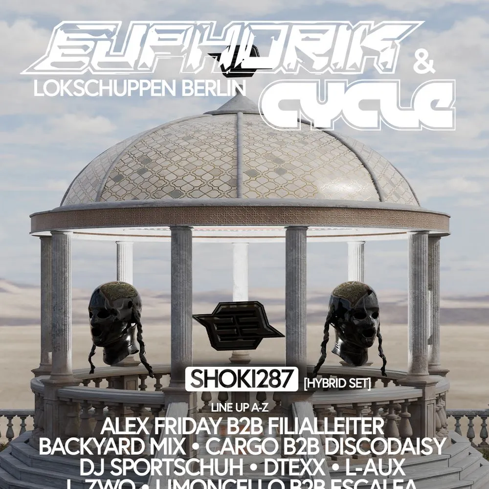 EUPHORIK x CYCLE pres. L.zwo, Noise Not War, DJ SPORTSCHUH, CARGO, Alex Friday, L-AUX, MADMAN