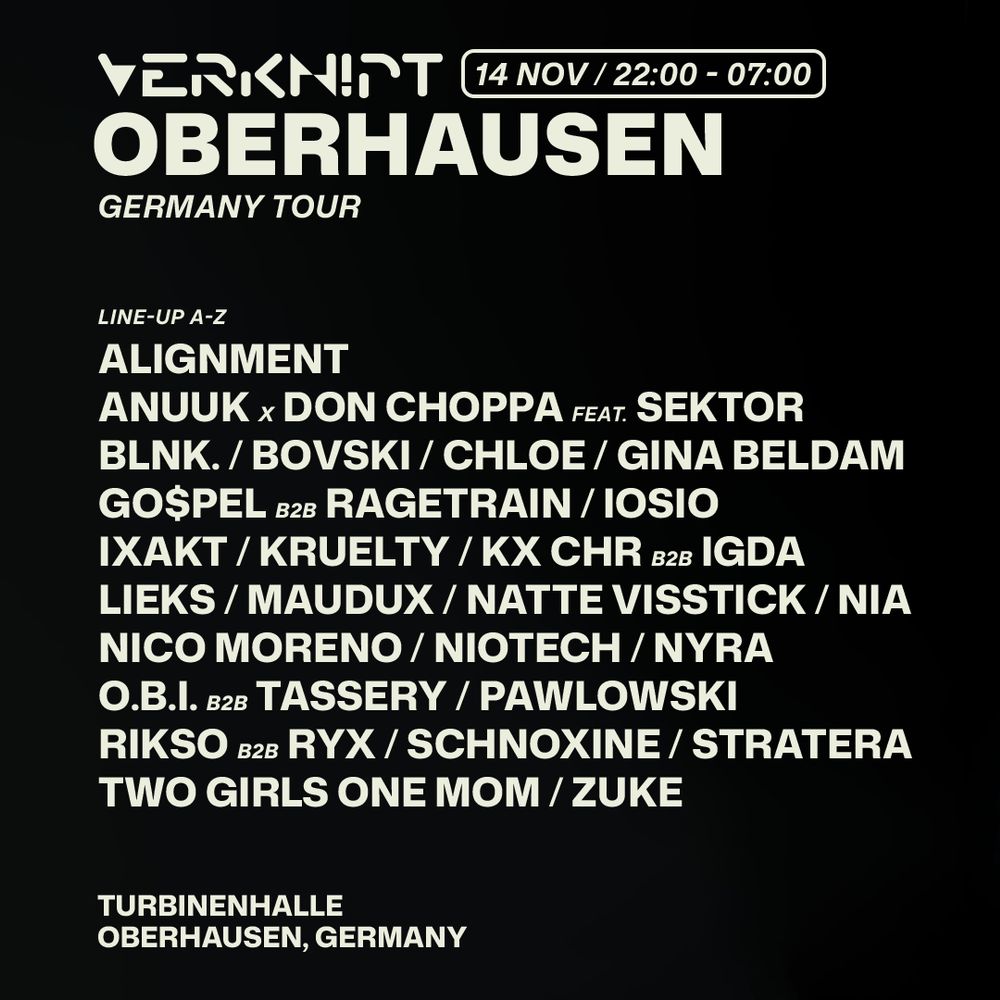 VERKNIPT GERMANY TOUR - Oberhausen - 14 November