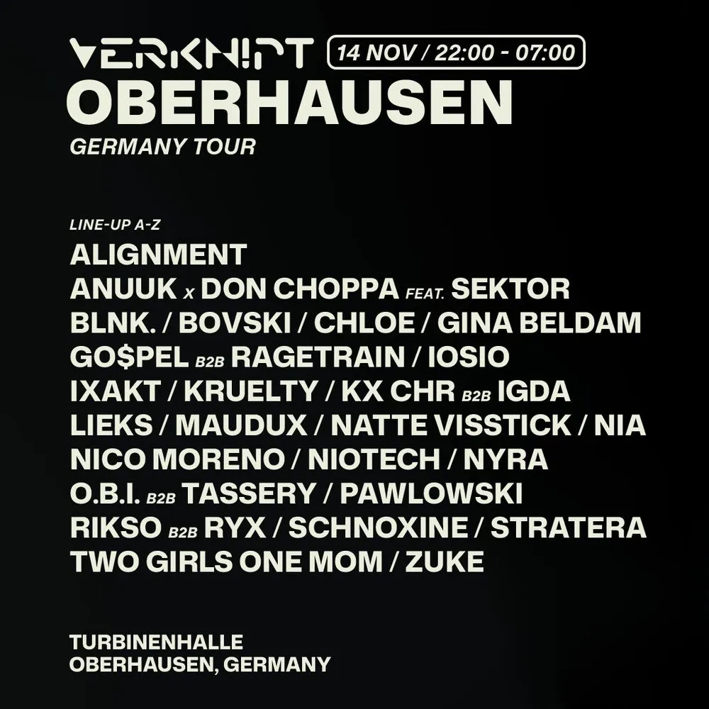 VERKNIPT GERMANY TOUR - Oberhausen - 14 November