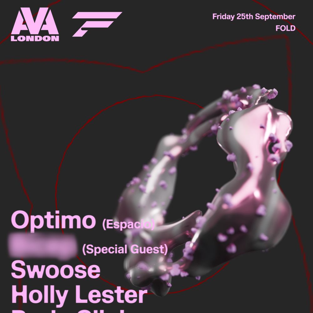 AVA London: Optimo, Special Guest, Swoose, Holly Lester, Body Clinic and JWY