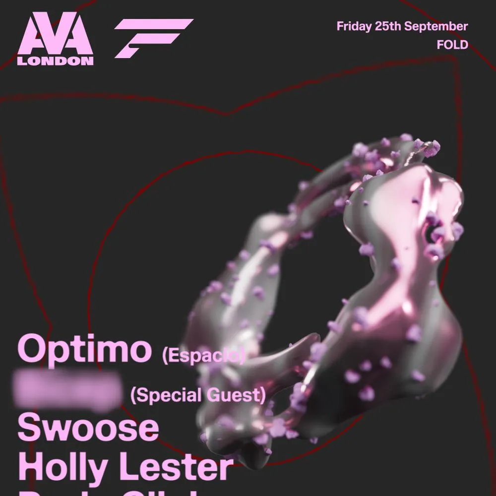 [Sold Out] AVA London: Optimo, Special Guest, Swoose, Holly Lester, Body Clinic and JWY