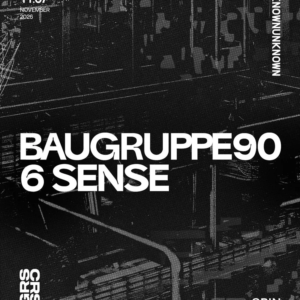 FNGRS CRSSD x knownunknown present BAUGRUPPE90 + 6 SENSE