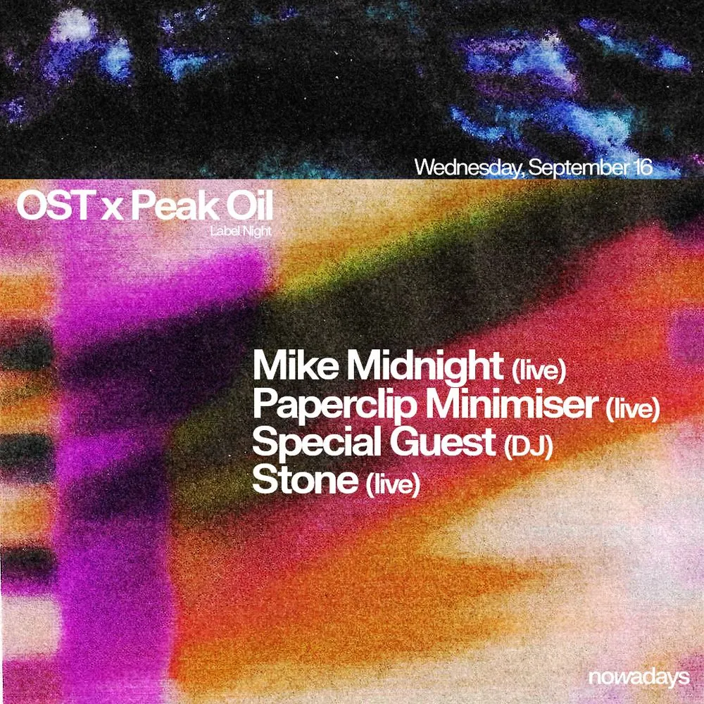OST x Peak Oil: Paperclip Minimiser, Mike Midnight, Stone, livwutang