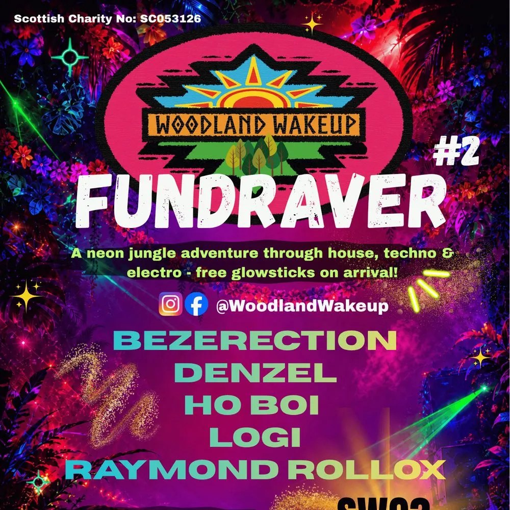 Woodland Wakeup Fundraver#2 - NEON JUNGLE THEMED RAVE <3