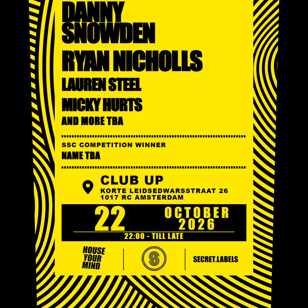 ADE Club Up Take-over with Stef Davidse, Danny Snowden, Ryan Nicholls, TBA, TBA
