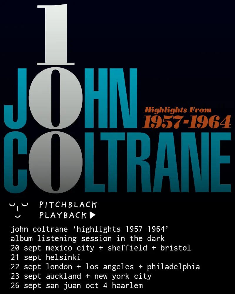 PITCHBLACK PREMIER:  JOHN COLTRANE'S 'COLTRANE 100 - HIGHLIGHTS FROM 1957-1964