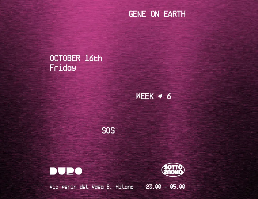 SOTTOSUONO // Gene On Earth