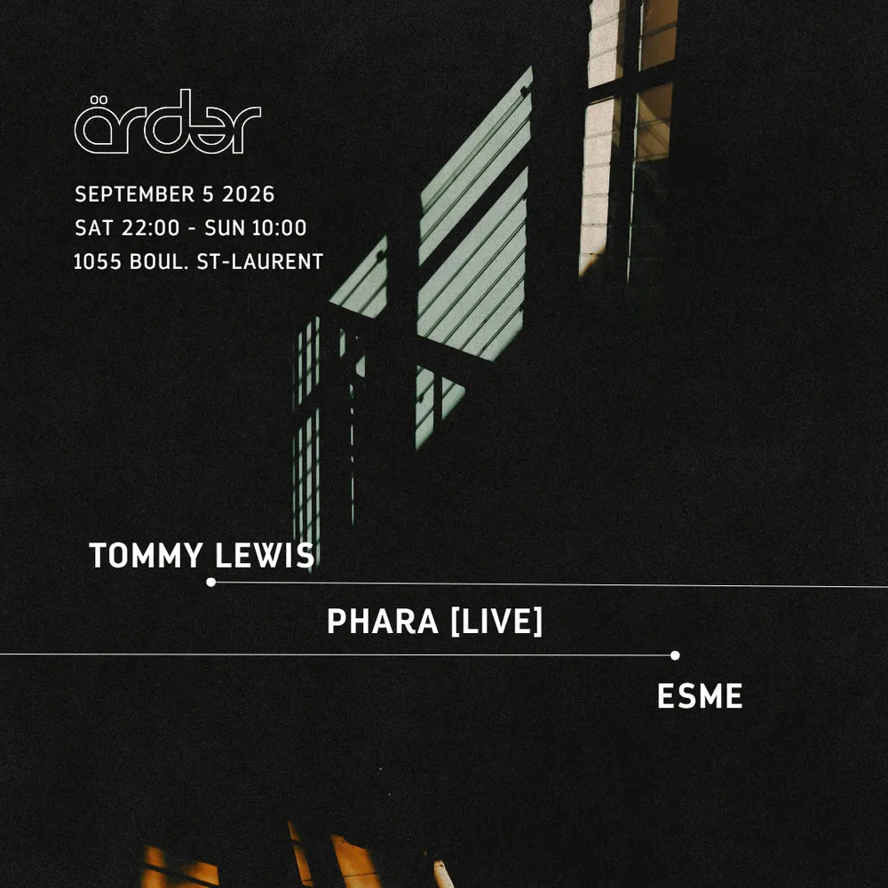 Arder: Phara [Live] // Tommy Lewis // esme