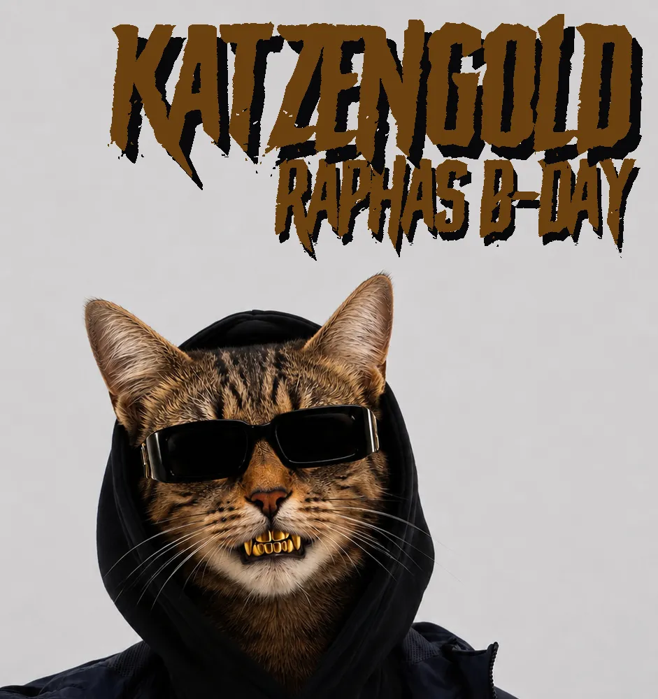 KATZENGOLD am DONNERSTAG Presse. RAPHAS B-DAY mit Tamara Wirth & Raphael Dincsoy