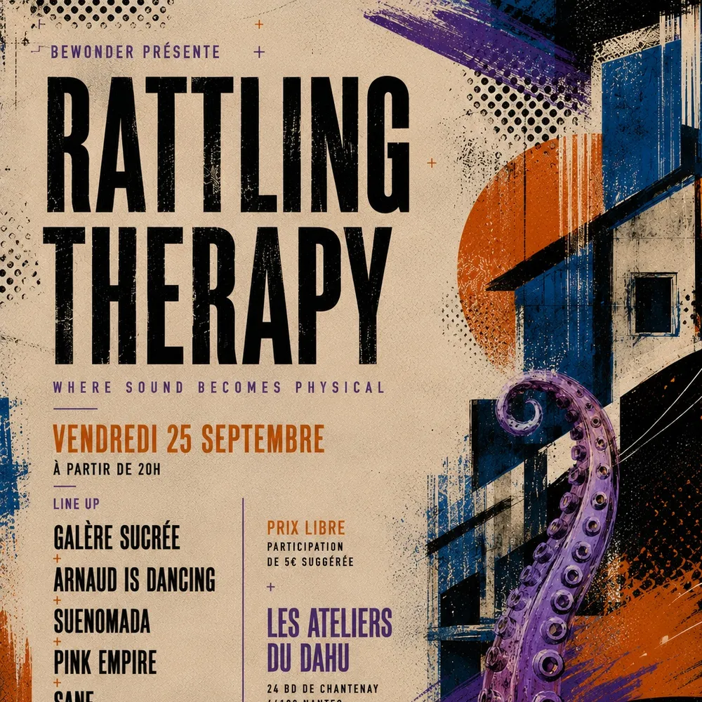 RATTLING THERAPY with Galère Sucrée, Arnaud Is Dancing & Bewonder Crew