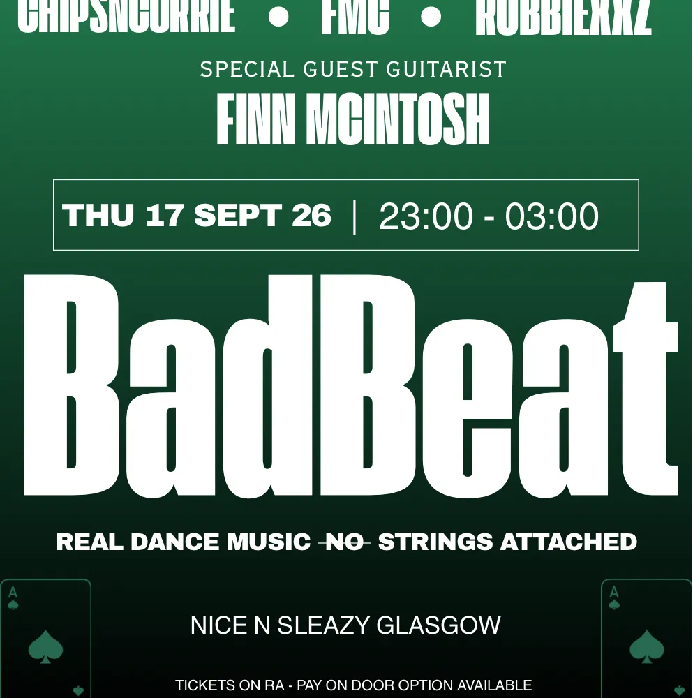 The 909 Society presents: BadBeat (FEAT SPECIAL LIVE GUITAR SET)